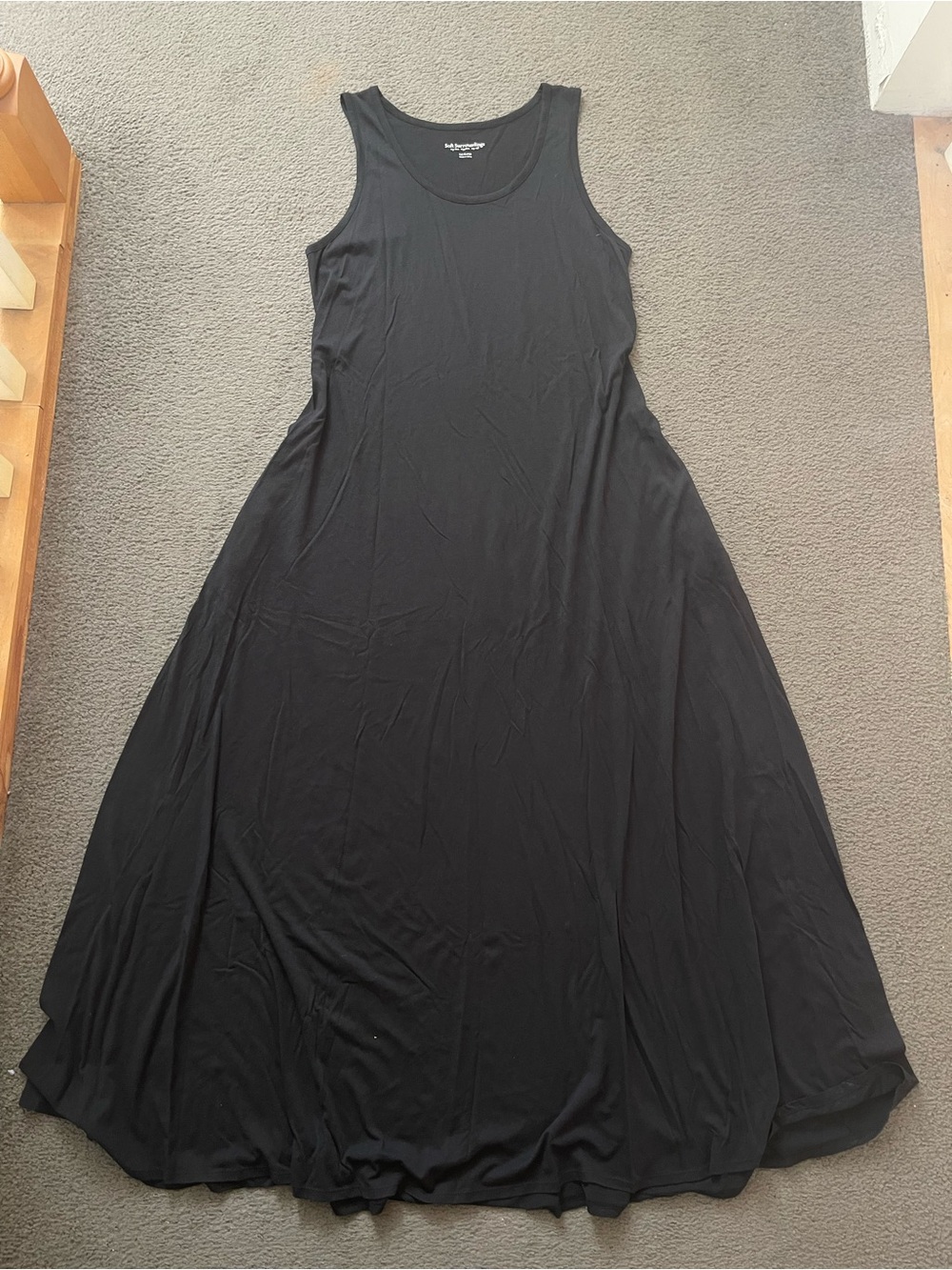 Soft Surroundings Black Sleeveless Flared Maxi Dress XLT